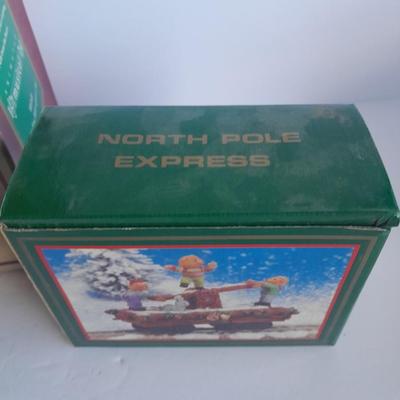 Moving musical Jester, New in box with North Pole Express train car