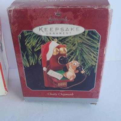 Betty Boop Christmas Ornament with two Hallmark Collectible ornaments