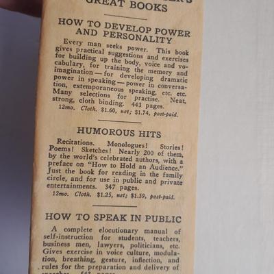 Three vintage hardback books Humor, Courage, and Love Grant Overton Funk & Wagnalls