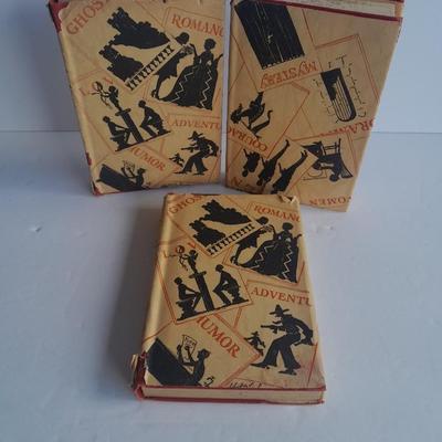 Three vintage hardback books Humor, Courage, and Love Grant Overton Funk & Wagnalls