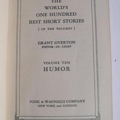 Three vintage hardback books Humor, Courage, and Love Grant Overton Funk & Wagnalls