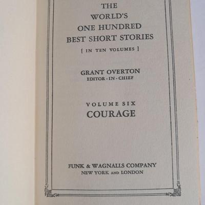 Three vintage hardback books Humor, Courage, and Love Grant Overton Funk & Wagnalls