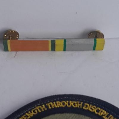 Military Velcro backed patches and Vanguard Military pins and bars