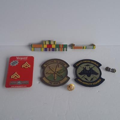Military Velcro backed patches and Vanguard Military pins and bars