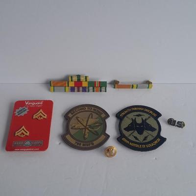 Military Velcro backed patches and Vanguard Military pins and bars