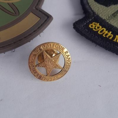 Military Velcro backed patches and Vanguard Military pins and bars