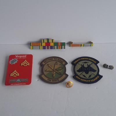 Military Velcro backed patches and Vanguard Military pins and bars