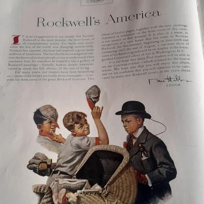 Norman Rockwell Books and POST Magazine with Norman Rockwell