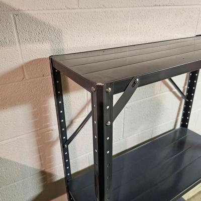 Three Metal Storage Shelves  (1B-JS)