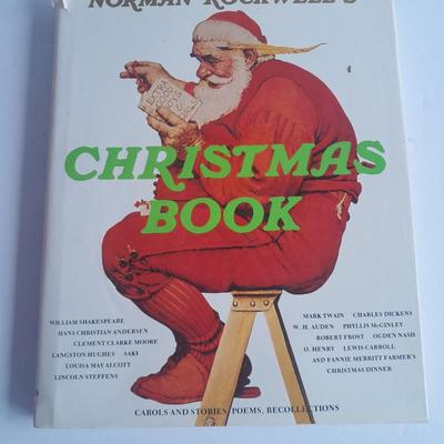 Christmas Norman Rockwell books with a Norman Rockwell Christmas ornament