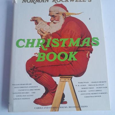 Christmas Norman Rockwell books with a Norman Rockwell Christmas ornament