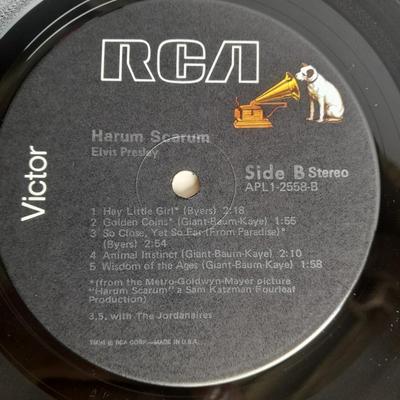 Vintage 12" Vinyl LP Record Elvis Presley Harum Scarum Soundtrack Excellent Condition