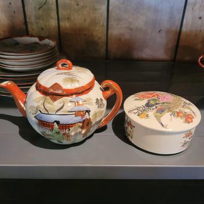 Hand Painted Japanese Tea Set w/ Andrea by Sadek (1G-CE)