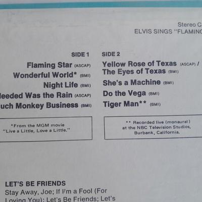 Elvis Presley Sings Flaming Star 12" Vinyl Record LP Record in Great condition 1969