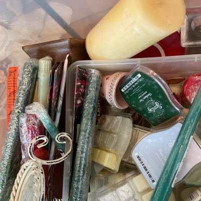 Tote of Candles and holders