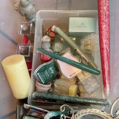 Tote of Candles and holders