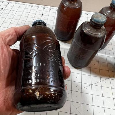 Vintage Beer Bottle (5) Lucky Lager Bottles
