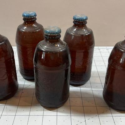 Vintage Beer Bottle (5) Lucky Lager Bottles