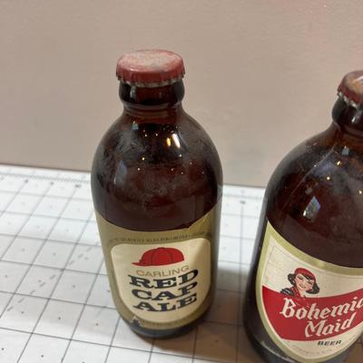 Vintage Beer Bottles: Bohemian Maid,  Labatt's, Red Cap Ale