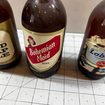 Vintage Beer Bottles: Bohemian Maid,  Labatt's, Red Cap Ale