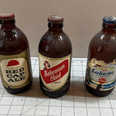 Vintage Beer Bottles: Bohemian Maid,  Labatt's, Red Cap Ale