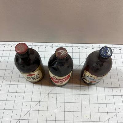 Vintage Beer Bottles: Bohemian Maid,  Labatt's, Red Cap Ale