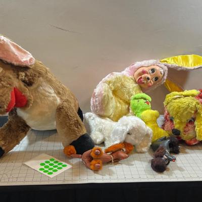 Vintage Donkey, Puppies and Poodles, Rubber Faced Rabbit 