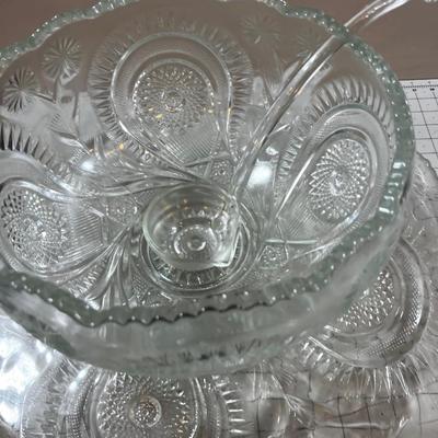 Ginormous Punch Bowl with Tray IN original Box 
