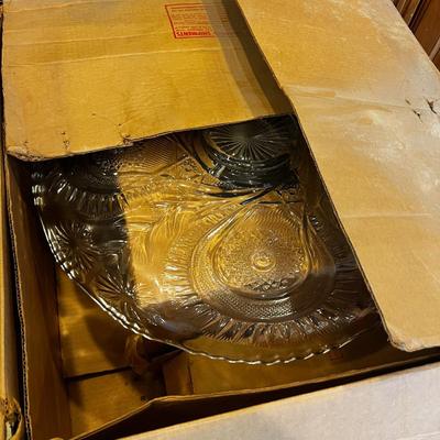 Ginormous Punch Bowl with Tray IN original Box 