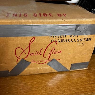 Ginormous Punch Bowl with Tray IN original Box 