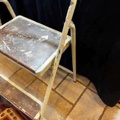 Vintage Metal 2 Step Ladder