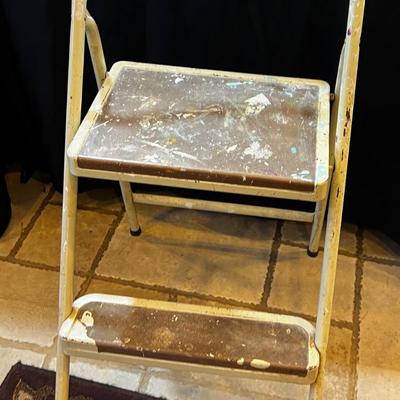 Vintage Metal 2 Step Ladder