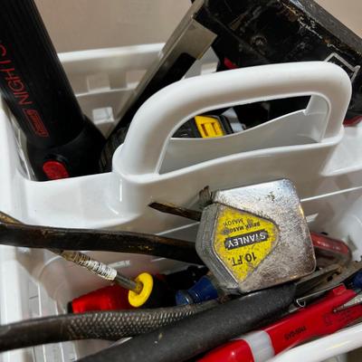 Large Lot of Hand Tools: String, Hammers, Sprinkler etc. 