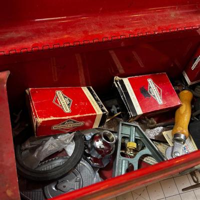 Red Metal Tool Box 