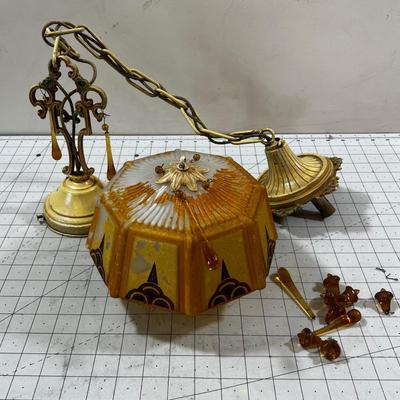 Art Deco Light Fixture, VINTAGE