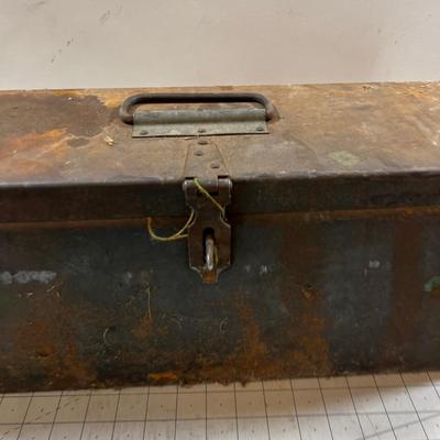 Old Steel Heavy Duty Tool Box 