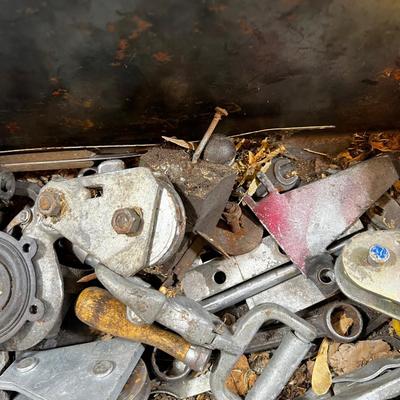 Old Steel Heavy Duty Tool Box 