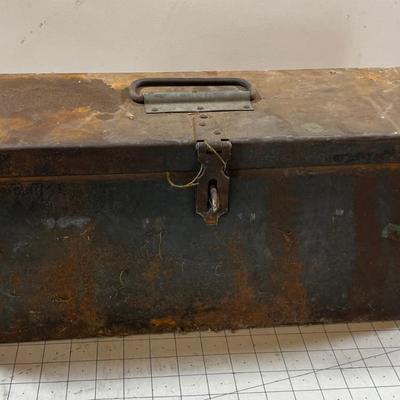 Old Steel Heavy Duty Tool Box 