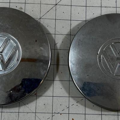 (2) V W Hub Caps (Probably off a Rabbit) 