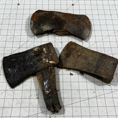 3 Ax Heads - 1 Double Bit and 2 Single bit