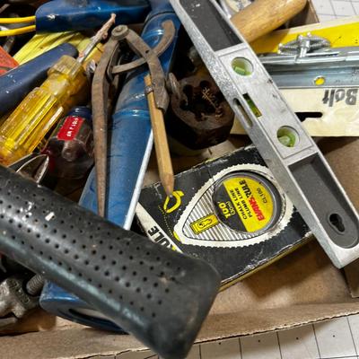 Miscellaneous Tools: Tin Snips, Hammer, Chalk Line, Level 
