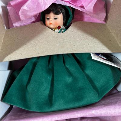 (5) 8" Madame Alexander Dolls; Scarlet, Jo, Jumping Joan, Marie and Red Riding Hood