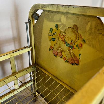 Yellow Toy Metal Baby Crib