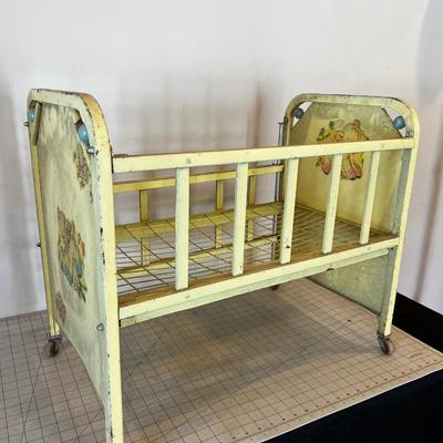 Yellow Toy Metal Baby Crib