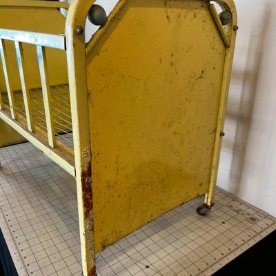 Yellow Toy Metal Baby Crib