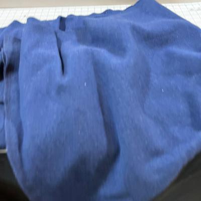 Blue Wool Blanket with edge Cut off 