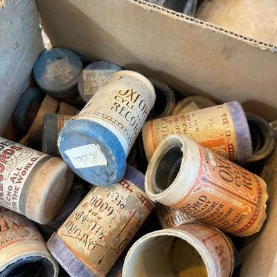 Large Box of Antique Edison Record Cylinder 