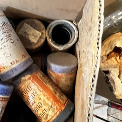 Large Box of Antique Edison Record Cylinder 