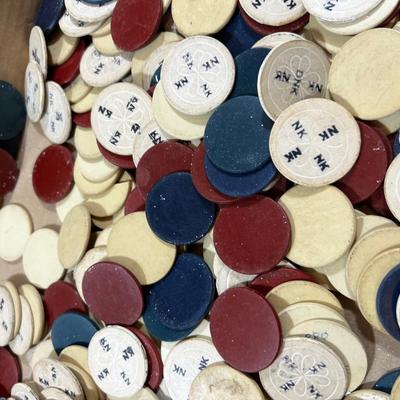 Antique Clay Poker Chips 