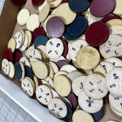 Antique Clay Poker Chips 